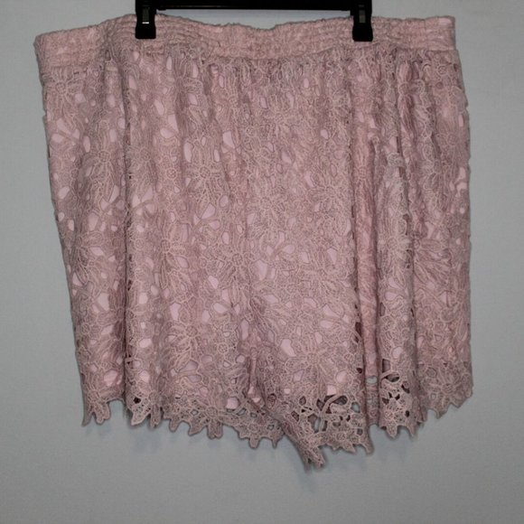 Lane Bryant Lace Overlay Pull On Shorts H10319 - Picture 5 of 7